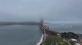 US: Golden Gate Bridge shrouded in fog creates striking scene over San Francisco Bay