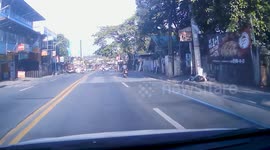 Motorcycle rider alongside cyclist and snatches his PHONE before riding away
