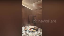 Smoke from meat sets off sprinklers at Chinese hot pot restaurant