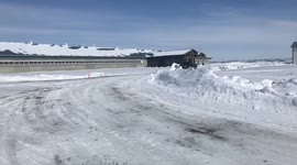 Pickup Full Sends Into Snowbank
