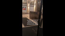 Wholesome moment doorman greets tipsy resident ready for gossip
