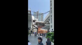 Bangkok Building Sways During Earthquake