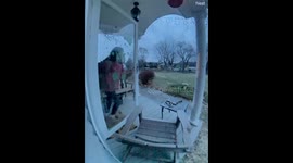Security Camera Catches Chair Fail