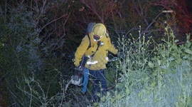 US, Los Angeles: Calabasas LASD Use Drone To Find Car Over Side Of Cliff