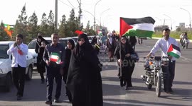 Iran: Thousands rally in Iran's Qom to protest Israeli attacks on Gaza