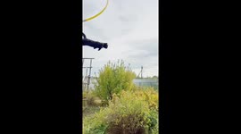 Kitten undergoes acrobatic training