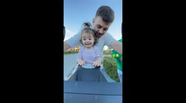 Dad and daughter enjoy wholesome bike ride bonding experience