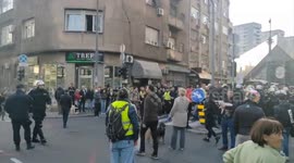 Serbia: Police Gather Near State Broadcaster To Block Protesters