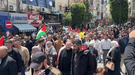 Palestinians stage demonstration in West Bank on eve of Palestinian Prisoner's Day