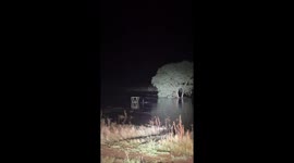 Site Office Floats Past House