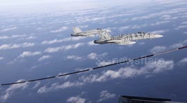 US: Marine Corps F A 18 Hornet Conducts Aerial Refuel During WTI 2 25