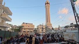 Palestine: Eid al-Fitr in war-torn Gaza: Muslims gather at destroyed mosques to perform prayers