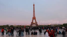 France: 'Peace' message illuminates Eiffel Tower in solidarity with Gaza