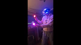 Excited man has magical reaction to playing VR game for the first time