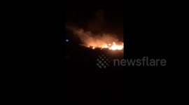 Israeli airstrikes erupt in fires in tents in Al-Mawasi