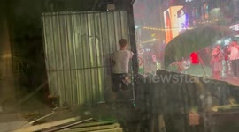 Bungling British tourist, 30, 'high on cannabis' traps himself in empty shop then smashes window to escape
