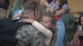 Hearts Reunited: 15th MEU Marines Return After Deployment to loved ones