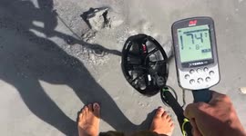 I was metal detecting and found someone’s lost Versace bracelet