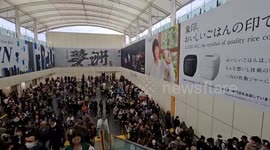 Japan: Massive Crowds Flood Yumeshima Station as Osaka Expo Kicks Off