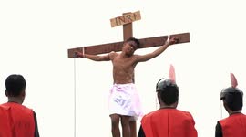 Good Friday: Passion Play - Crucifixion of Jesus of Nazareth, in Bali, Indonesia