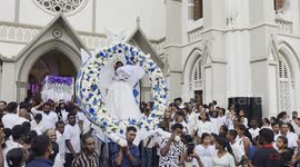 Good Friday catholic celebration at Saint Sebastian church in Negombo, Sri Lanka
