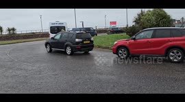 butlins traffic causes mayhem