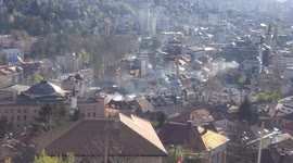 Grill Smoke Rises Above All the Restaurants, Old Town Sarajevo