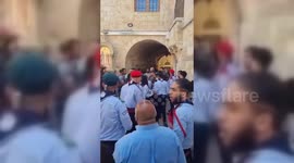 Israel: Israeli Forces Assault Christian Worshipers at Holy Sepulchre on Holy Saturday