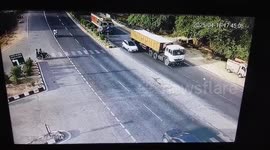CCTV Captures Head-On Collision Between Uncontrollable Truck and Passenger Bus in Rajsamand; 37 Injured