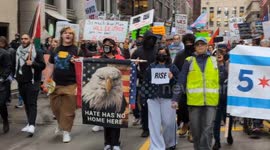 US: Protest held in Chicago against Trump administration