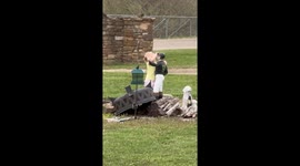 Girl Refuses to Leave Lawn Ornament as Tornado Approaches