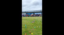 Easter stampede! Hundreds of kids sweep egg hunt in minutes