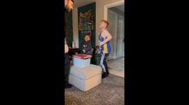 Boy Has Emotional Reaction to Puppy Surprise