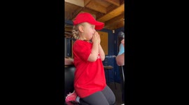 My four-year-old daughter, Ella, singing the national anthem for her opening ceremonies for Tball
