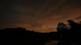 Türkiye: Lyrid meteor shower illuminates night sky over Karagol geosite in Türkiye