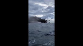 Fire rips through oil rig with 176 workers onboard in Brazil