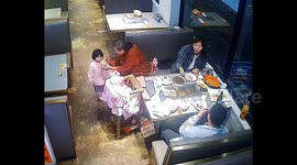 Diner caught on camera planting hair in food to scam free meal from restaurant