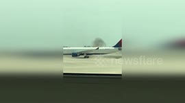 US: Delta Plane Catches Fire At Orlando Airport Passengers Evacuate On Slides