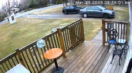 Woman Slips and Falls Hard on Icy Porch