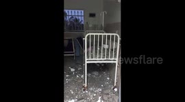 Israeli artillery shelling damaged Al-Durra Children's Hospital in Al-Tuffah neighborhood