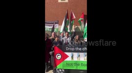 UK: Supporters gather outside Manchester Crown Court ahead of the sentencing of two actionists