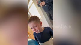 Moment man is shocked to be told he is about to become a dad - for the fifth time