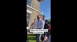 Pickpocket Magician Steals Tie In 2 Moves!