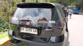 Brake failure, heavy transport truck crashes into several vehicles