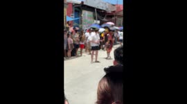Tourist volunteers to be whipped for Easter tradition in the Philippines