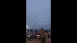 Incredible helicopter fireworks show at Bournemouth Air Festival lights up the sky