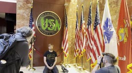 US: Extinction Rebellion Protester Sprays Trump Tower Plaque With Climate Message