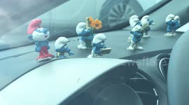 Driver Turned His Car into a Smurf Shrine! — POV: You Park Next to the Ultimate Smurf Fan
