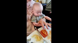 Little one's hilarious expression after trying sour lemon for the first time