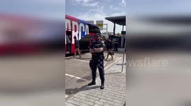 Spain: FC Barcelona Escorted By Police Upon Arrival In Sevilla